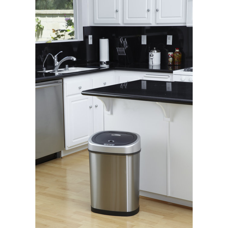 Nine Stars Stainless Steel 11 Gallon Motion Sensor Trash Can & Reviews